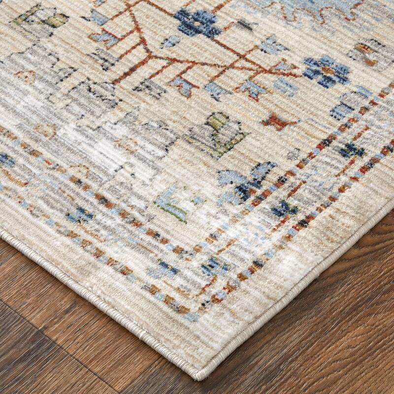 Grand Bazaar Claymore Machine Made Floral & Botanical Traditional Area Rug