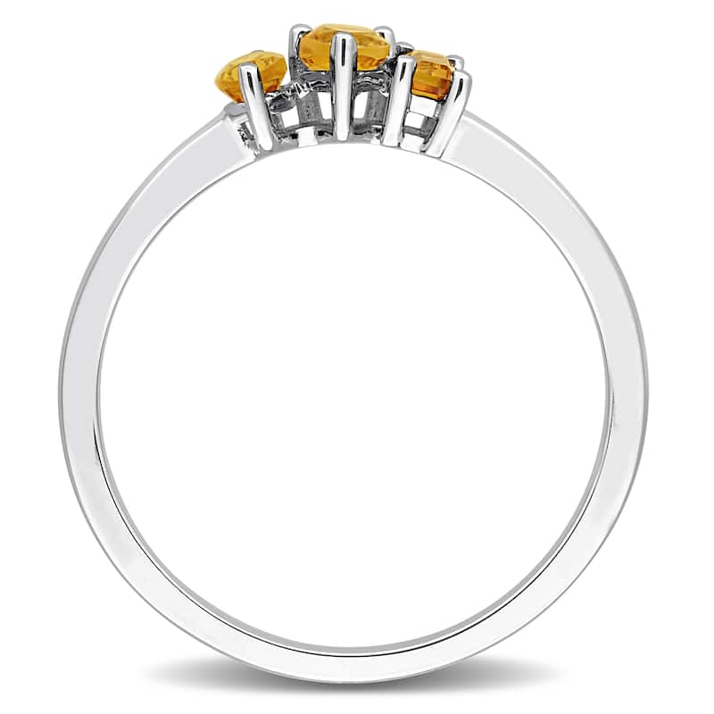 Miadora Multi-Gem Three Stone Ring Sterling Silver