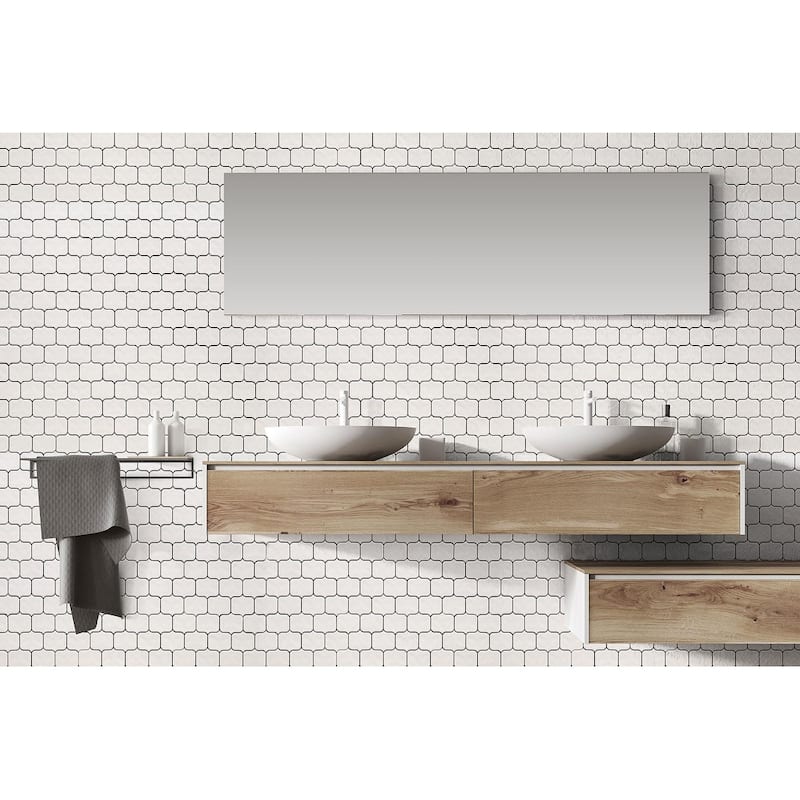Modern Arabesque Glossy Porcelain Mosaic Tile