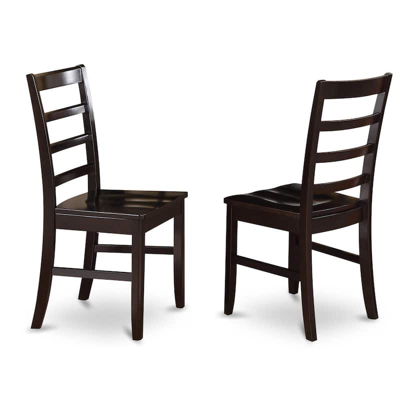 Luxury Dinette Set - Table with Leaf & Chairs - Cappuccino Finish - Modern & Traditional Design
