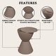 preview thumbnail 106 of 143, Boyd Round Side Table with Ribbed Design Base - Accent Hourglass End Table with Removable Lid for Living Room & Bedroom