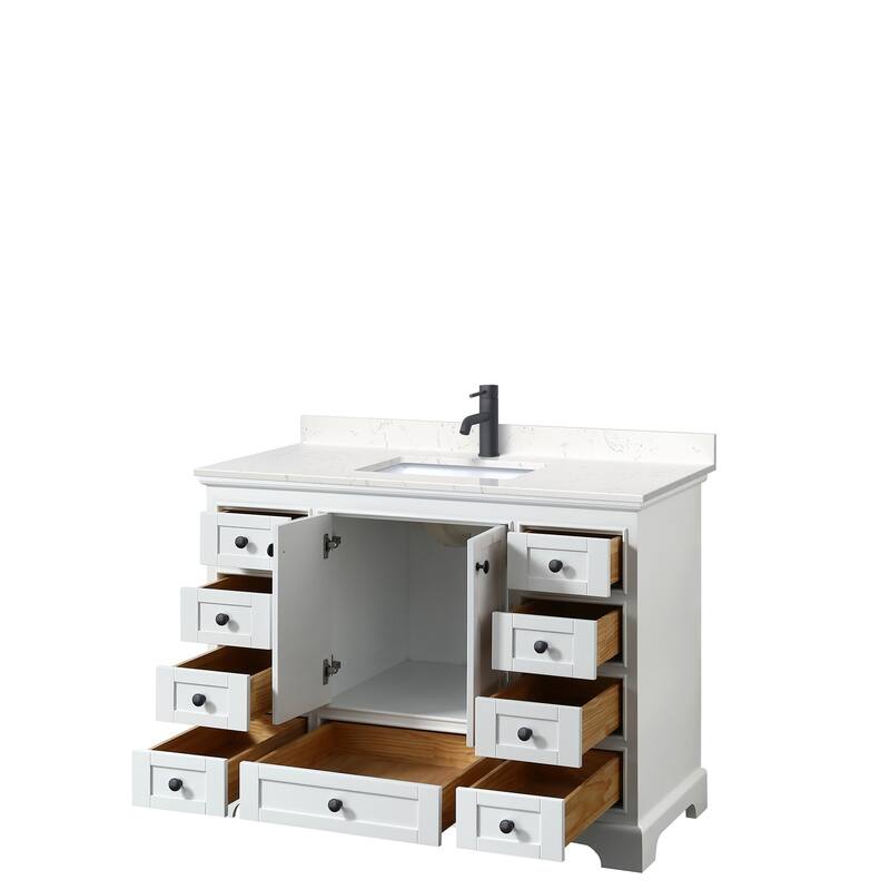 Deborah 48-inch Single Vanity, Cultured Marble Top