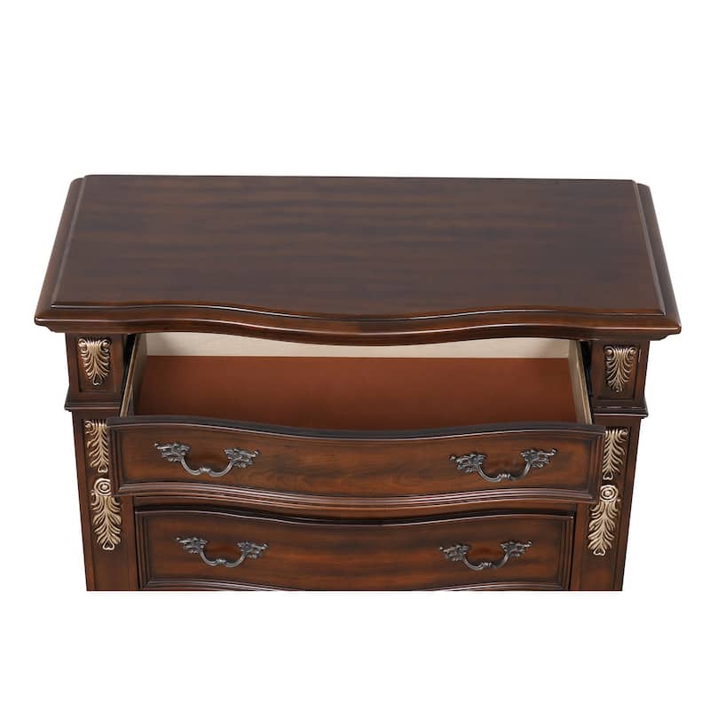Lyon Cherry 6-Drawer 40 in. W Chest of Drawers