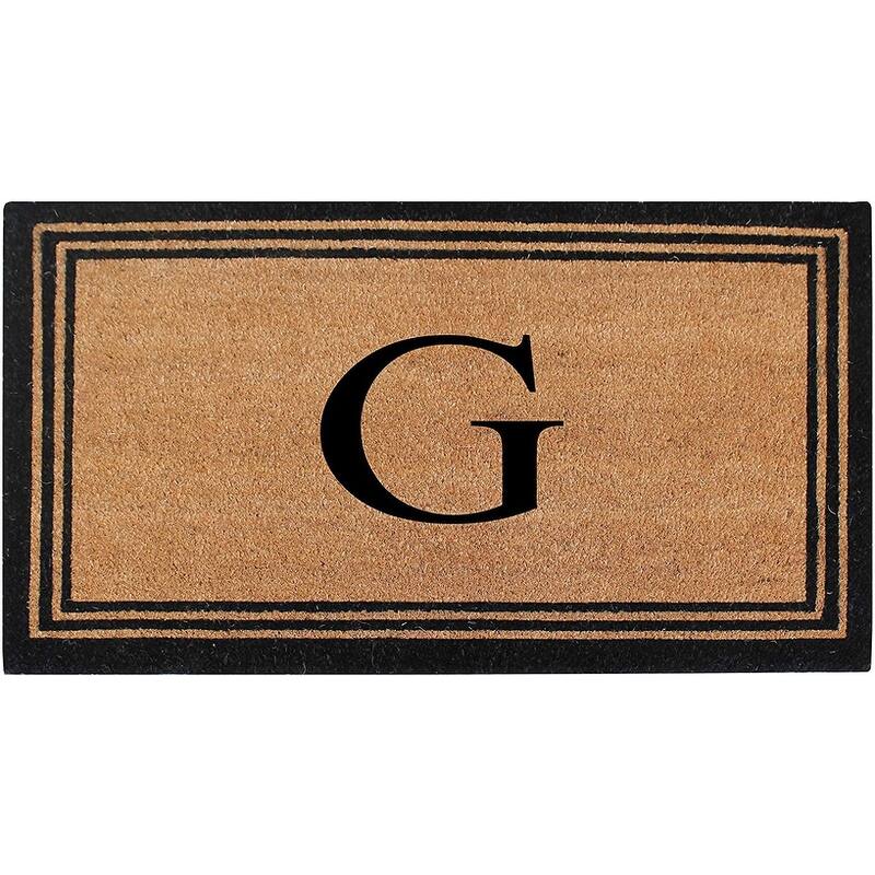 Pure Natural Coir Doormat with Heavy Duty PVC Backing,0.75 Inch Pile Height, Perfect for Outdoor Use - 24" X 39" - G