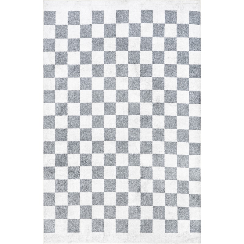 Nuloom Naya SpinClean Checkered Machine Washable Area Rug