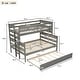 preview thumbnail 3 of 10, Wood Twin over Full Bunk Bed with Twin Size Trundle