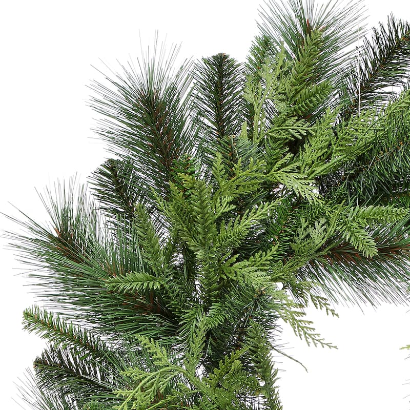 24" Uv Natural Touch Bristle Pine Evergreen Wreath