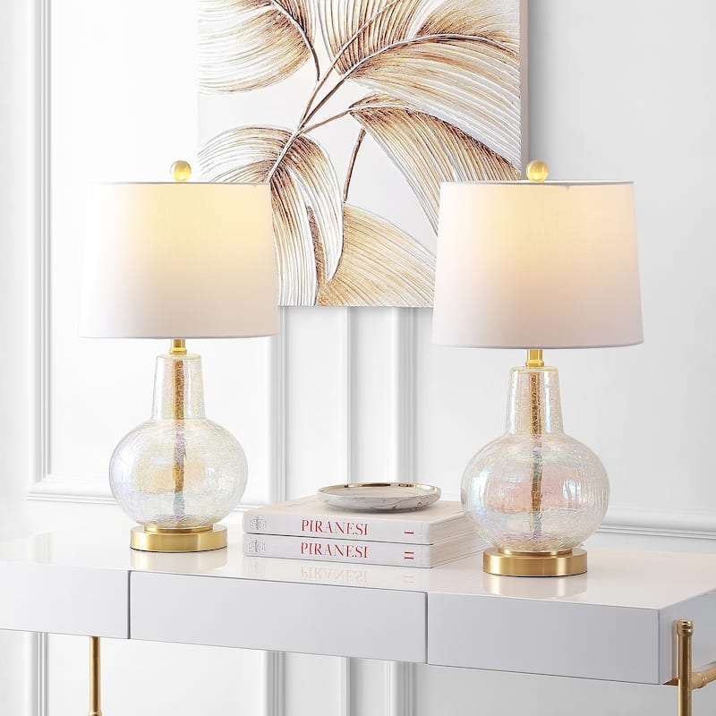 SAFAVIEH Lighting Atlas 24-inch Glass LED Table Lamp. - 12" W x 12" L x 24" H