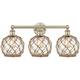 Option Antique Brass / Clear Glass with Brown Rope