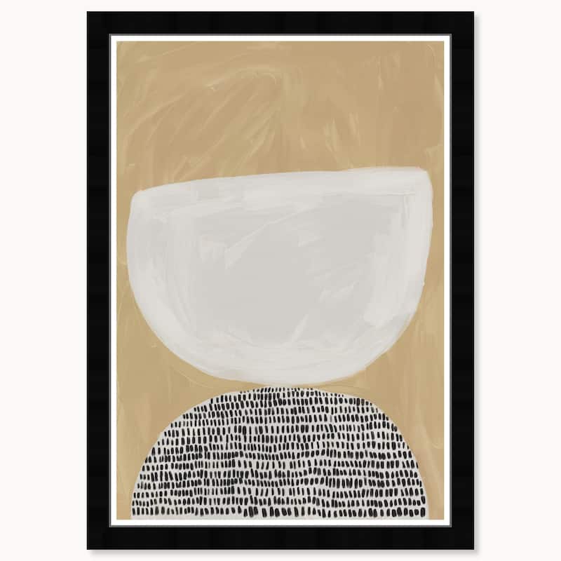 Wynwood Studio Mirrored Hills Framed Boho Minimalist Abstract Prints - 15 x 21 - Black