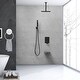 preview thumbnail 21 of 23, Ceiling Mount Tub Shower System With Rough-in Valve Complete Shower Faucet With Handheld And 12 Inch Shower Head Combo Kit Set