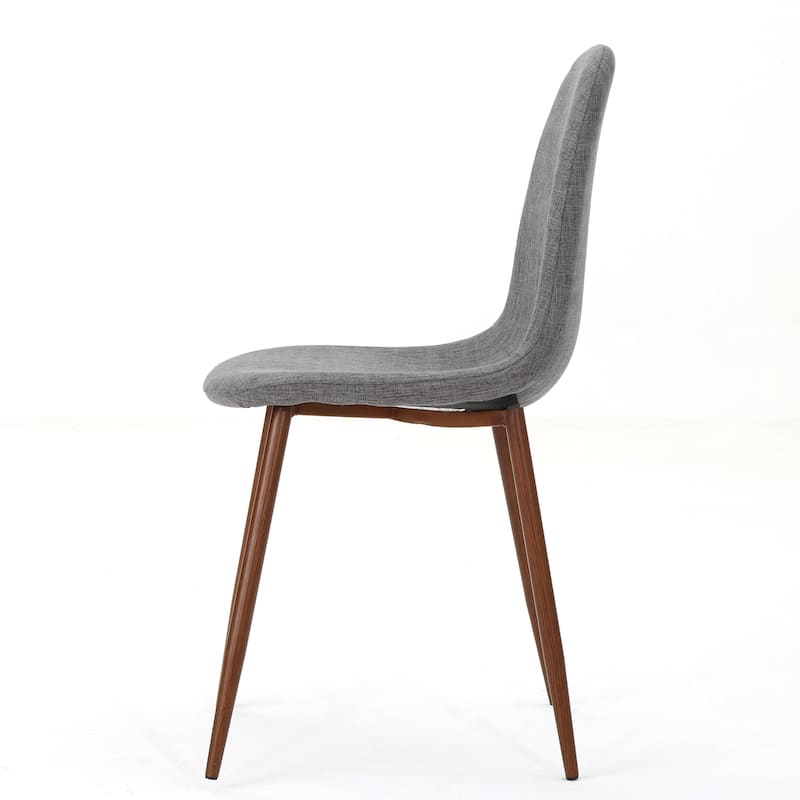 Modern Fabric Upholstered Dining Chairs, Set Of 2