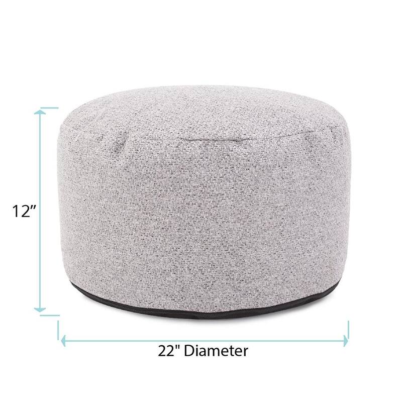 Allan Andrews Round Foot Pouf Panama Stone