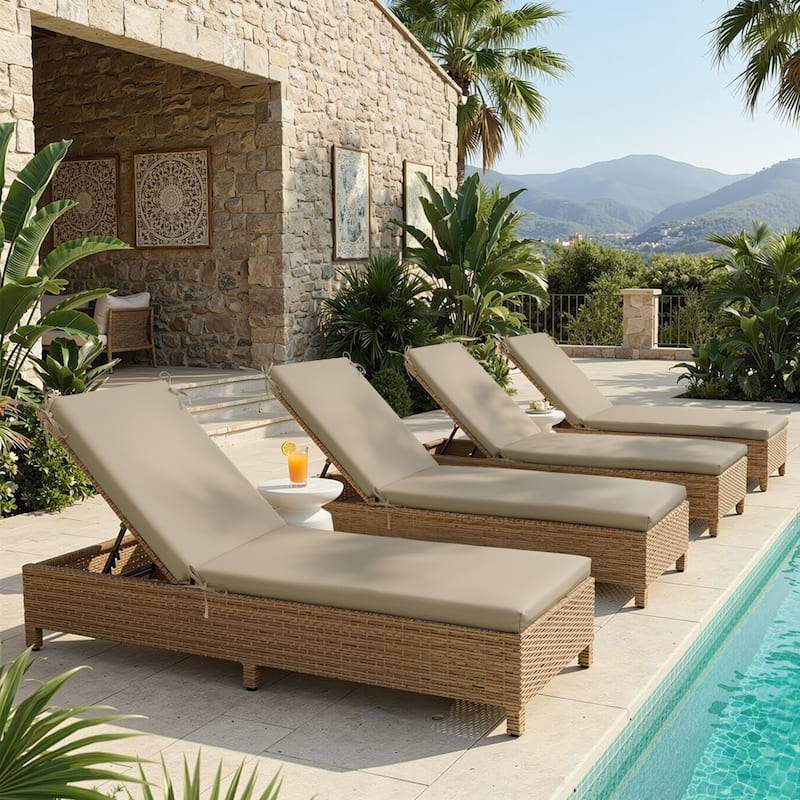 Pellebant Outdoor Patio Chaise Lounge Cushion