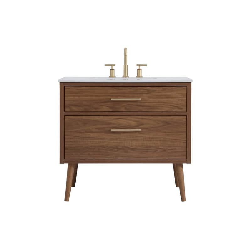 Elegant Lighting VF41036 Boise 36" Free Standing Single Basin Vanity