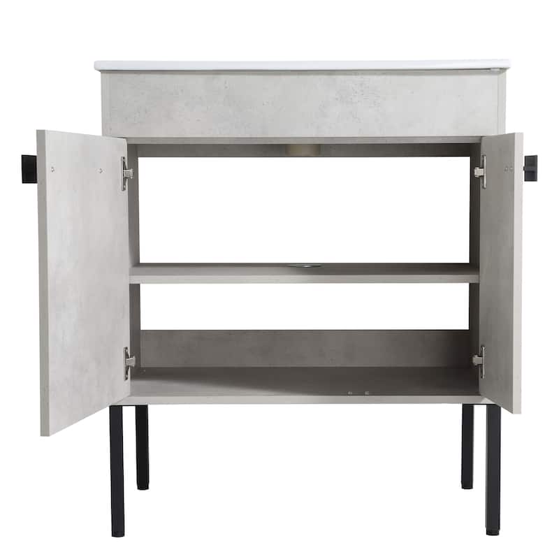 Bathroom Vanity With Sink In 24/30/36 Inch, Floating Bathroom Vanity or Freestanding Vanity With Soft Close Door