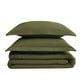 preview thumbnail 2 of 2, Brooklyn Loom Oversized Cotton Percale 3 Piece Comforter Set