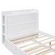 preview thumbnail 10 of 20, Wooden Platform Bedframe w/ Storage Headboard & Twin Size Trundle -Full