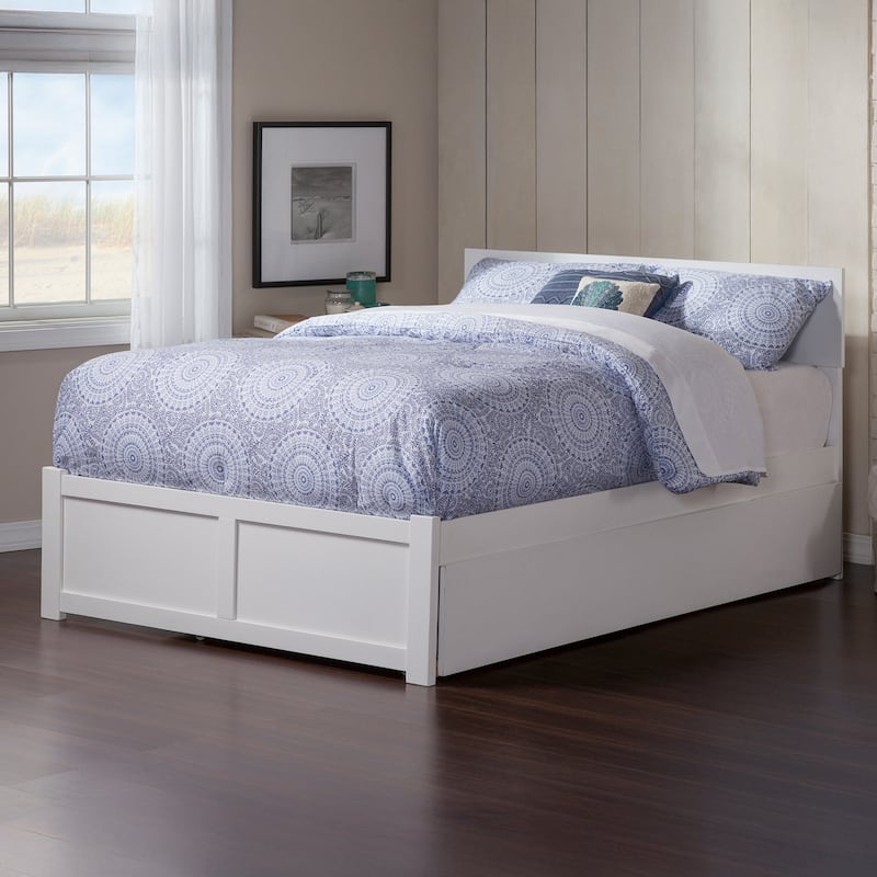 AFI Orlando Platform Bed with Footboard & Twin XL Trundle