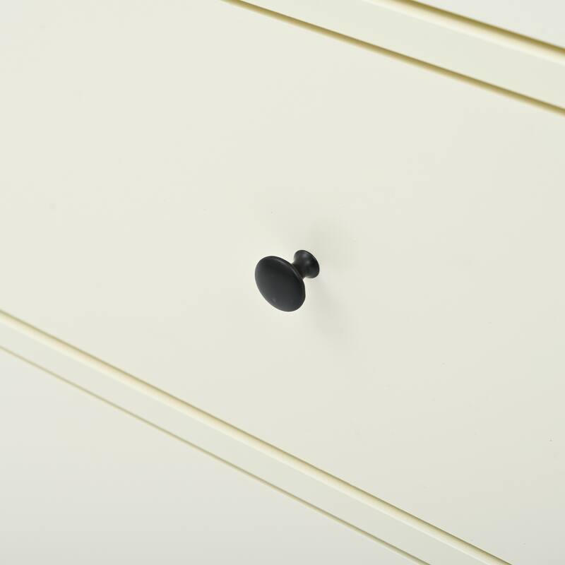 77" Farmhouse Kitchen Pantry, Freestanding Tall Cabinet with Adjustable Shelves, Door Racks & Drawers for Dining Room