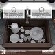 preview thumbnail 32 of 57, Karran Farmhouse/ Apron-front Quartz Single Bowl Kitchen Sink