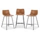 preview thumbnail 18 of 34, Poly & Bark Paxton 24-inch Counter Stool (Set of 3) Tan
