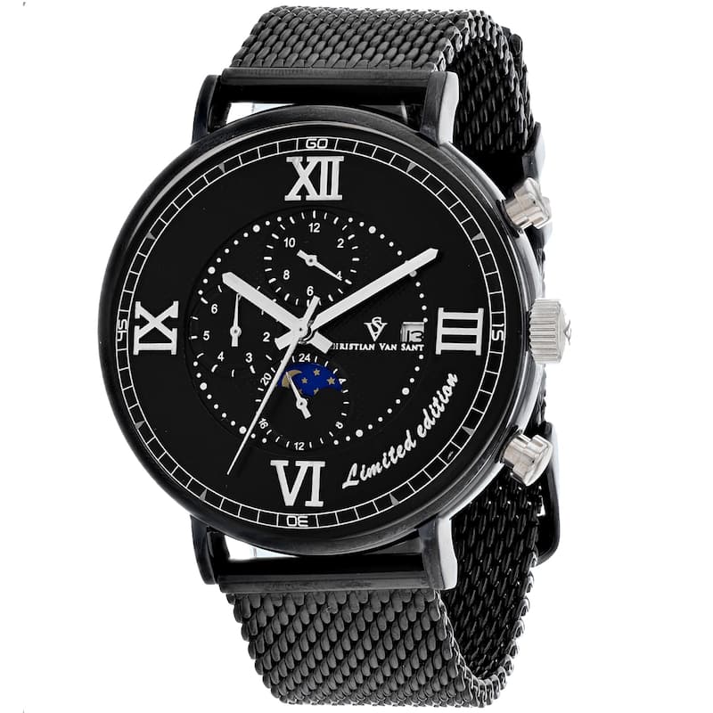 Christian Van Sant Men's Somptueuse LTD Black Dial Watch - CV1159 - 6 (36)