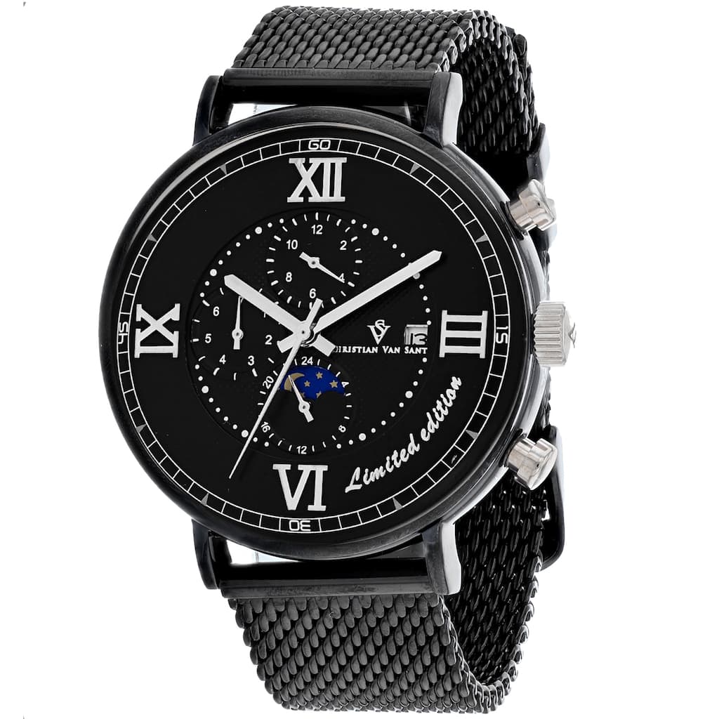 Christian Van Sant Men's Somptueuse LTD Black Dial Watch - CV1159 - 6 (36)