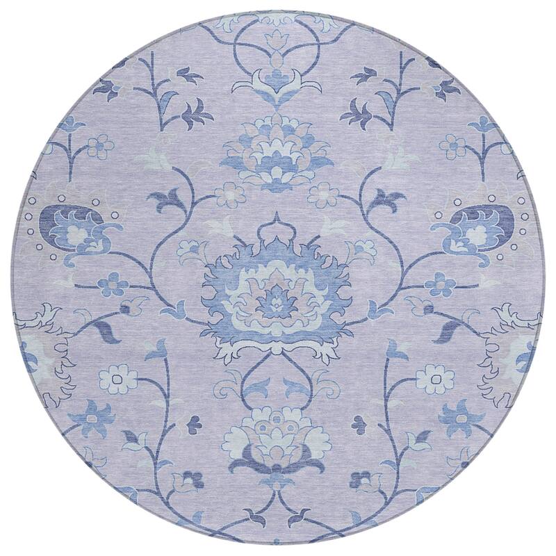 Machine Washable Indoor/ Outdoor Traditional Serena Chantille Rug