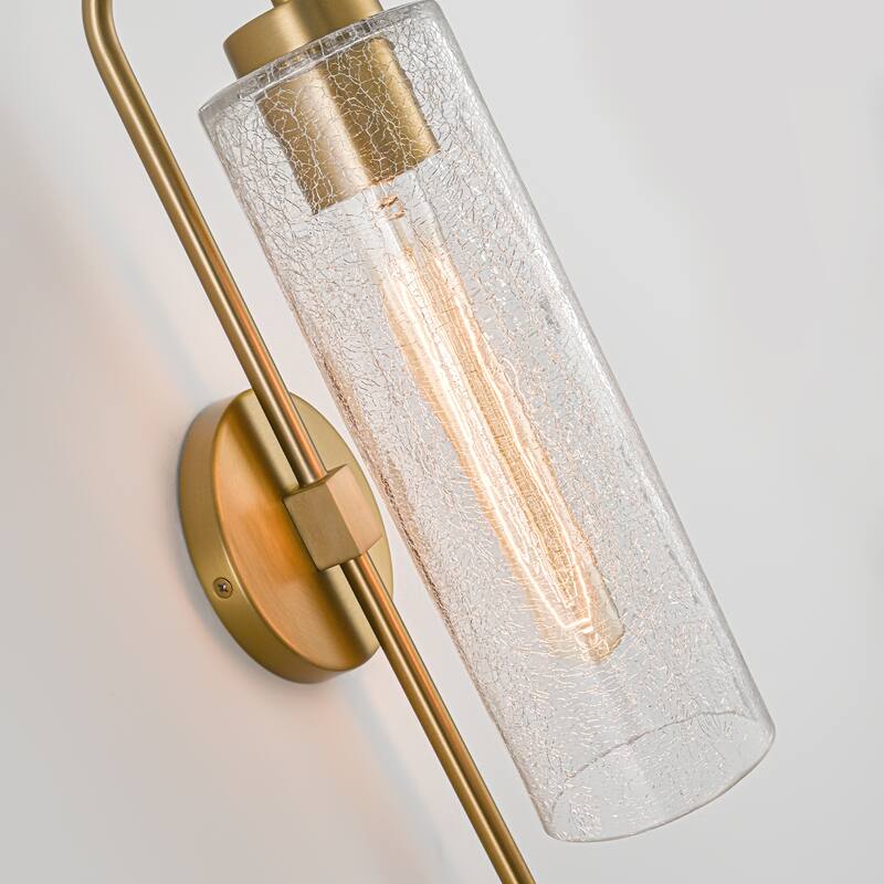 19.53" Single Wall Sconce with Glass Cylinder Shade - W3.54"