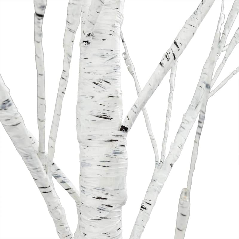 4Ft Birch Tree, with 48 LED Lights