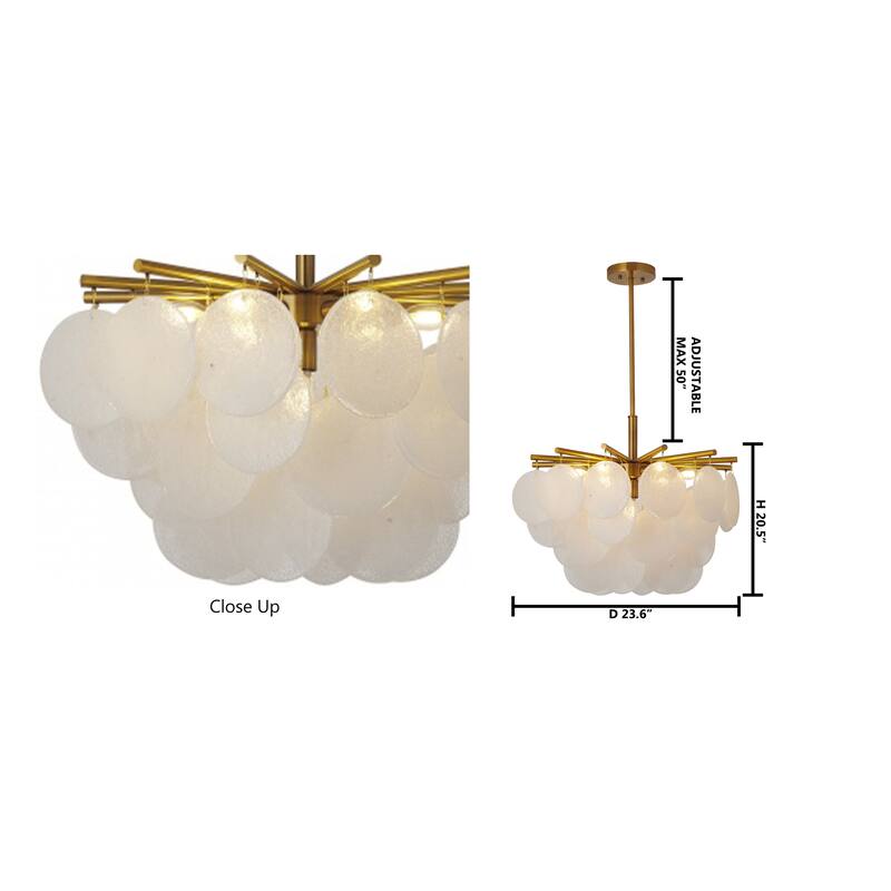 Gold Metal Flush Mount with Frosted Glass Globes