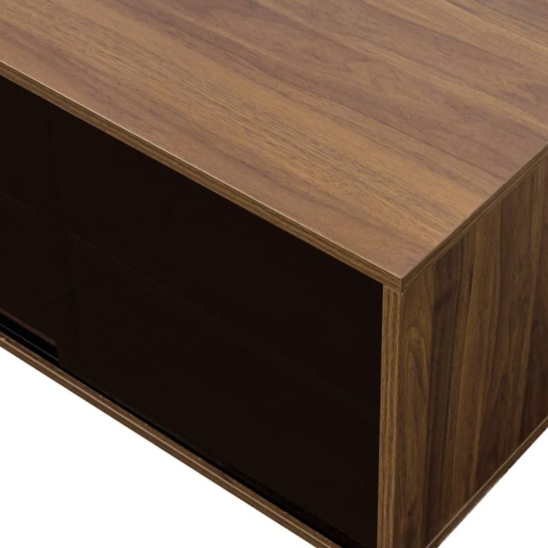 Stack Design Stackable Mounted Storage Cabinet with 2 Glass Sliding Doors