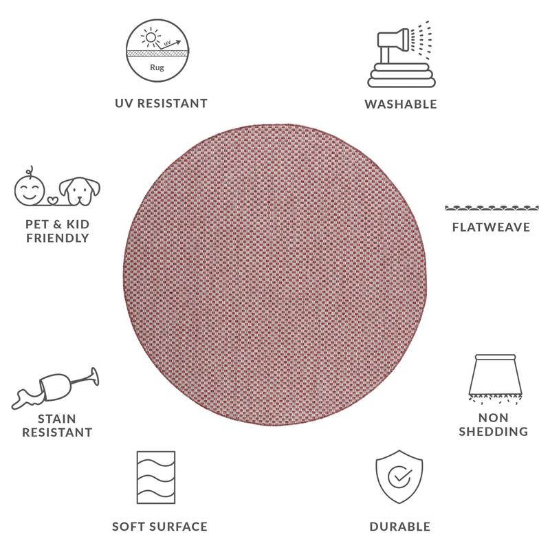 SAFAVIEH Courtyard Ragini Indoor/Outdoor Waterproof Patio Backyard Rug