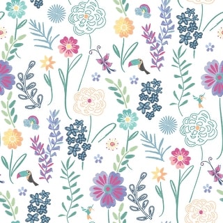 Disney Encanto White Embroidery Floral Peel and Stick Wallpaper by RoomMates