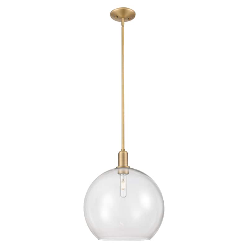Innovations Lighting Endless Possibilities Arcadia - Athens - 1 Light 14" Stem Hung Mini Pendant - Clear/Brushed Brass
