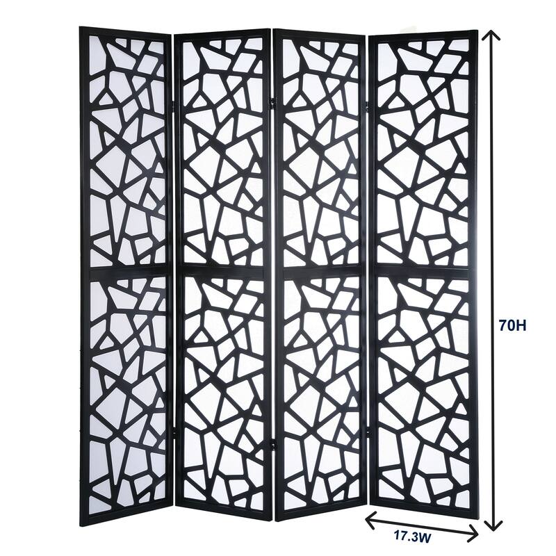 Giyano 4 Panel Screen Room Divider,Screen Wall Divider for Room Separation Freestanding Partition Separators,Sliver