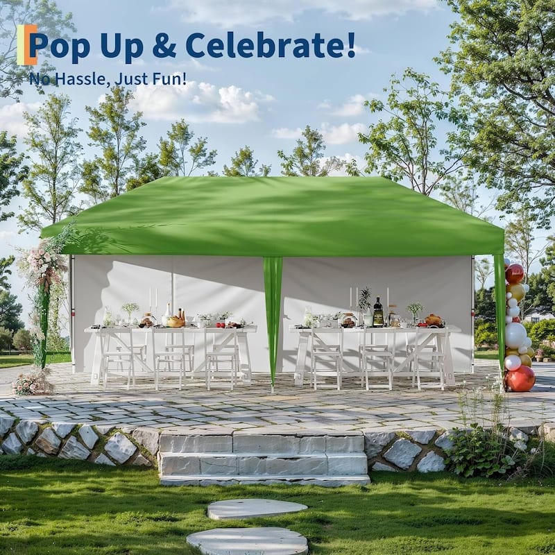 10x20 Pop Up Canopy Tent Outdoor with 2 Removable Sidewalls