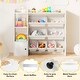 preview thumbnail 12 of 20, Costway Kids Toy Storage and Bookshelf, Wooden Bookcase with 4 Small - See Details