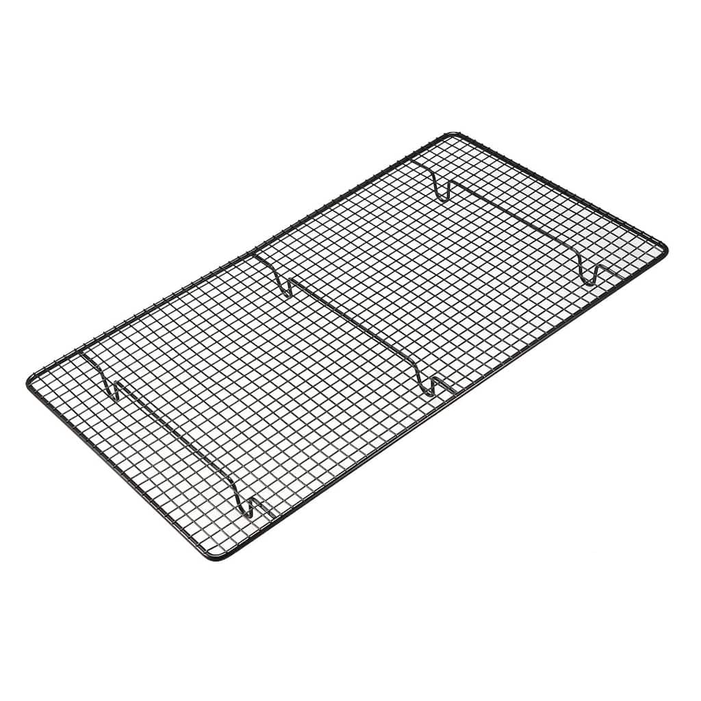 Cooling Rack Carbon Steel Non-stick Baking Rack for Cooking Roasting Grilling - Black - 18.11 x 10.24 x 1.18"(L*W*H)