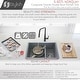preview thumbnail 4 of 17, STYLISH 27 inch Composite Granite 60/40 Double Bowl Dual Mount Sink - 27" x 18" x 9.5"