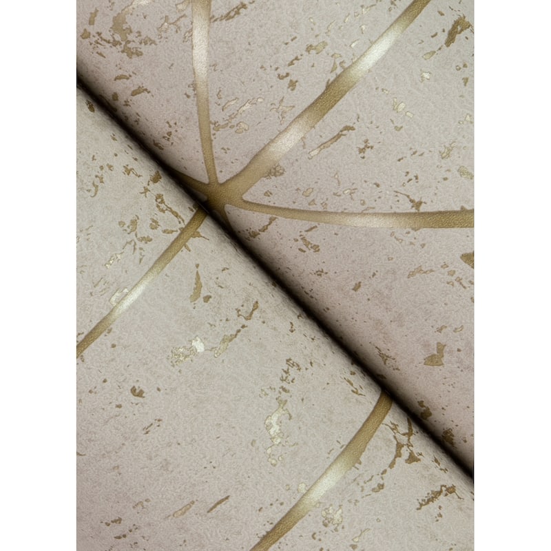 Leaves Ford Faux Fabric 33' L X 20.5" W Wallpaper Roll