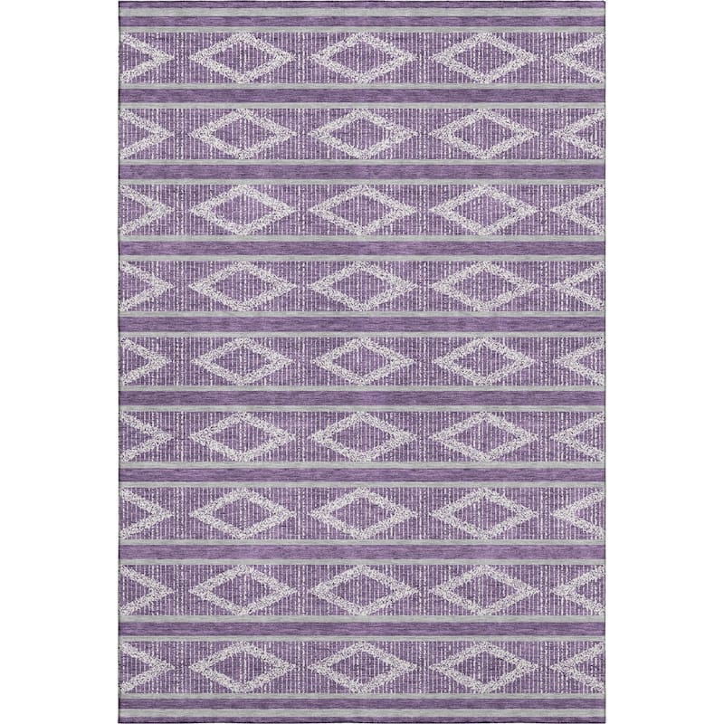 Premium Washable Super Soft Geo Diamonds Mayfield Rug