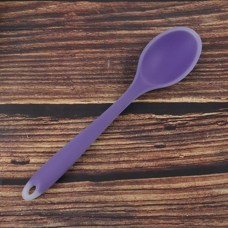 Silicone Dinner Dessert Spoon Serving Eating Utensil - 7.9" x 1.8"(L*W)