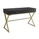 preview thumbnail 10 of 28, Silver Orchid Lerch Two-Drawer Campaign Desk