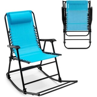 Folding Rocking Chair, Zero Gravity Rocking Camping Chair - Bed