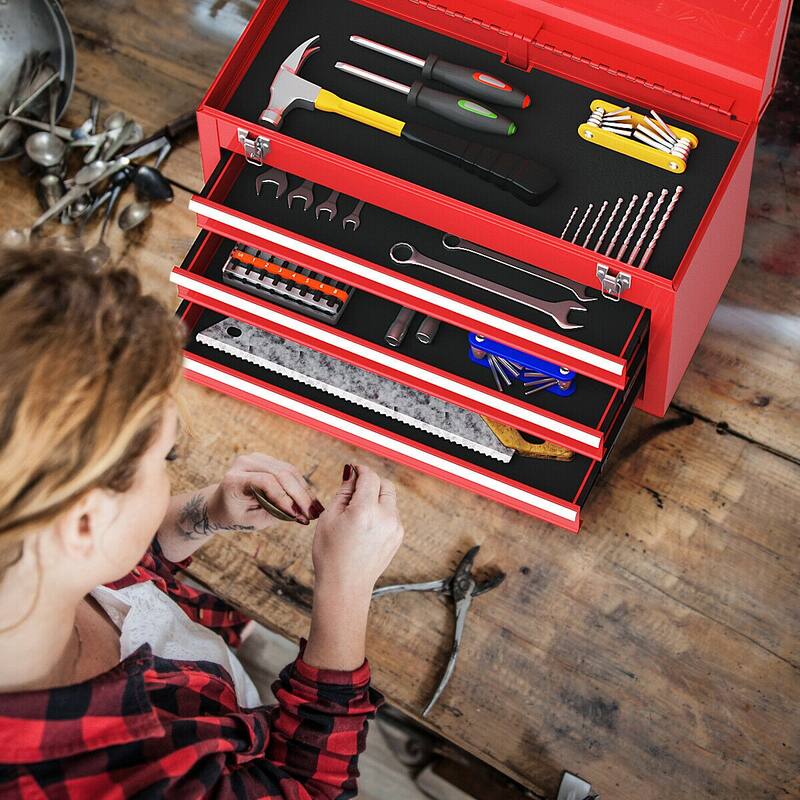 Costway Portable Tool Chest Box Storage Cabinet Garage Mechanic