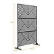 preview thumbnail 106 of 166, Outdoor Privacy Screen with Stand for Patio Garden Metal Fence
