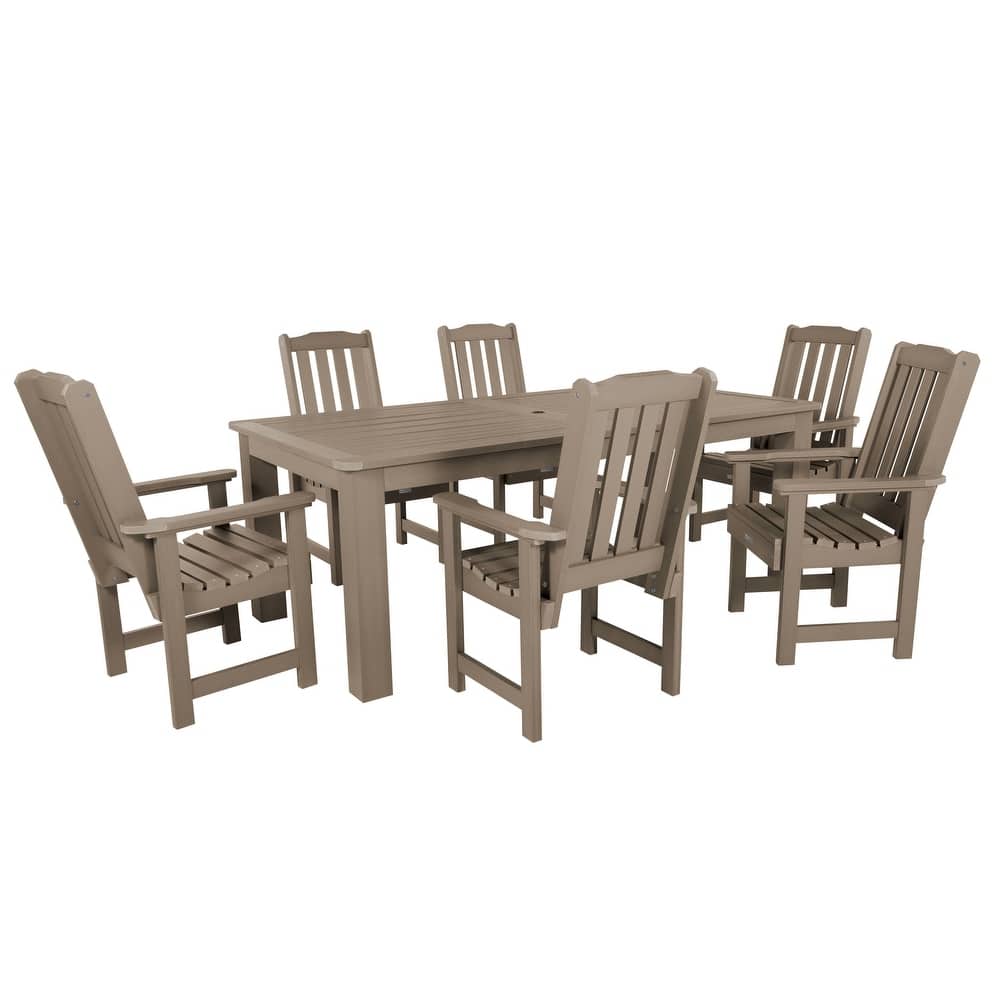 Lehigh 7-piece Outdoor Dining Set - 42" x 84" Table, Dining Height
