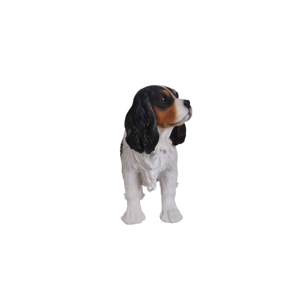 Standing King Charles Spaniel Outdoor Garden Statue - 16.5"